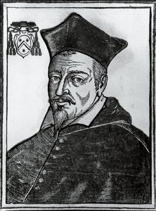 Portrait de Pierre de Bérulle (1575-1629), théologien catholique français et cardinal, gravure - Blaise Nicolas Le Sueur