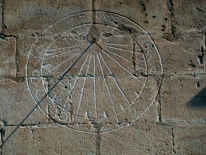 Cadran solaire, détail de l