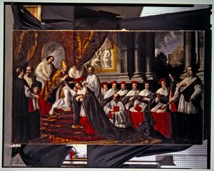 Couronnement du pape Clément et Innocent VIII (paire) - Pier Leone Ghezzi