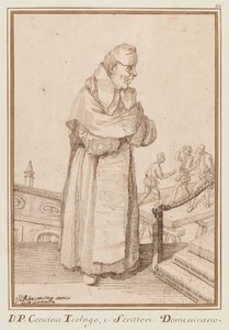 Le père Concina, ennemi des comédies - Pier Leone Ghezzi