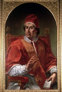 Portrait de Clément XI (1649 - 1721) par Pier Leone Ghezzi. Museo di Roma. Rome