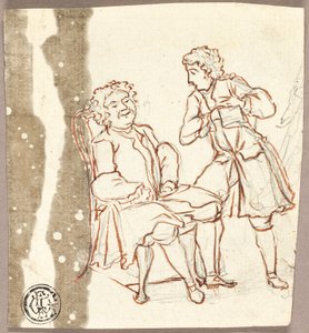 Deux gentilshommes en costume du XVIIIe siècle - Pier Leone Ghezzi