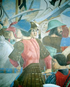 (Détail) de la Légende de la Vraie Croix montrant la bataille d