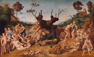 Italien : Histoire de Silenos, scène : Les malheurs de Silenus - Piero di Cosimo