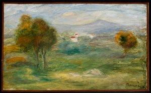Paysage avec des maisons à Cagnes-sur-Mer - Pierre-Auguste Renoir