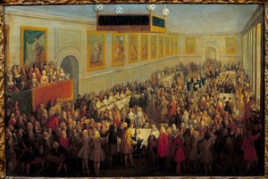 Fête du sacre de Louis XV au palais archiépiscopal de Reims le 25 octobre - Pierre Denis Martin