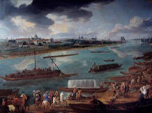 Vue de Paris, prise du Quai de la Rapée en 1716 (détail) - Pierre Denis Martin