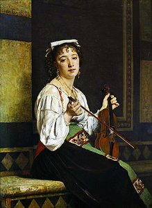 Le musicien italien - Pierre Paul Lêon Glaize