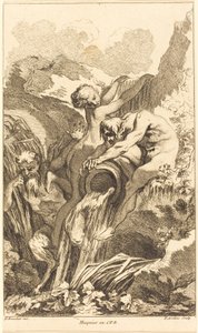 Satyre, nymphe et dieu de la rivière - Pierre Alexandre Aveline after François Boucher
