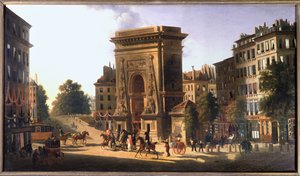 Le boulevard du Temple et la Porte Saint Denis, Paris, vers 1810 - Pierre Alexandre Pau de Saint Martin