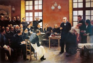 Une leçon clinique avec le docteur Charcot à la Salpêtrière
