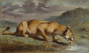 Lionne blessée, 1840-50 - Pierre Andrieu
