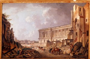 Vue fantastique de la colonnade du Louvre - Pierre Antoine Demachy