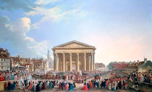 Cérémonie à la nouvelle église de Sainte-Geneviève, 1765