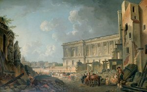 Vue du Louvre, vers 1743-1807