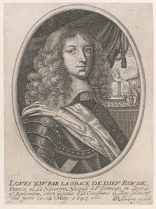 Portrait de Louis XIV (Louis XIV par la Grâce de Dieu Roi de France et de Navarre) - Pierre Aubry