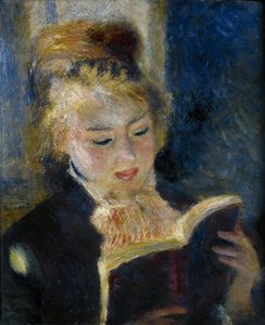 Une fille lisant La liseuse
