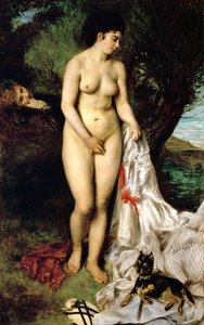 Baigneuse La Baigneuse au griffon, 1870 - Pierre Auguste Renoir