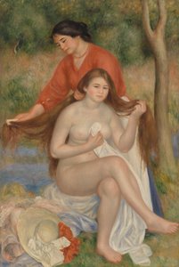 La Toilette de la baigneuse - Pierre Auguste Renoir