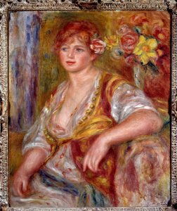 Blonde à la rose. Portrait d
