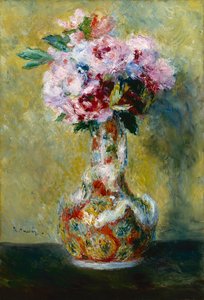 Bouquet de fleurs au vase japonais - Pierre Auguste Renoir