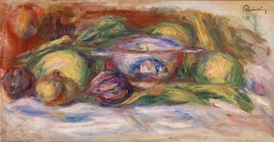 Écuelle, figues et pommes
