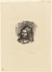 Claude Renoir, tourné vers la gauche - Pierre Auguste Renoir