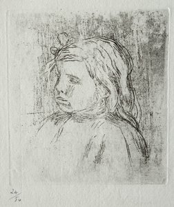 Claude Renoir, de trois-quarts à gauche - Pierre Auguste Renoir