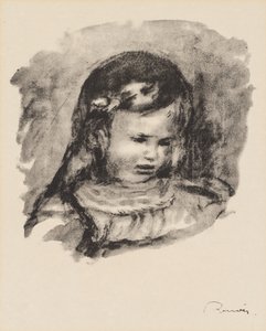 Claude Renoir, la tête baissée - Pierre Auguste Renoir