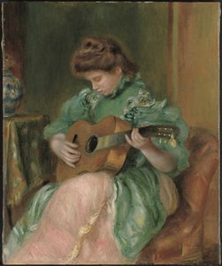 Femme à la guitare, vers 1896-1897 - Pierre Auguste Renoir