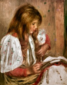 Fillette en blanc - Pierre Auguste Renoir