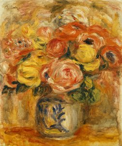 Fleurs dans un vase bleu et blanc, 1915
