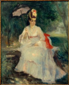 Femme avec parasol dans le jardin - Pierre Auguste Renoir
