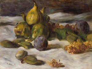 Nature morte aux fruits (figues et groseilles) - Pierre Auguste Renoir