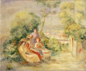 Fillettes dans un jardin, vers 1895 - Pierre Auguste Renoir
