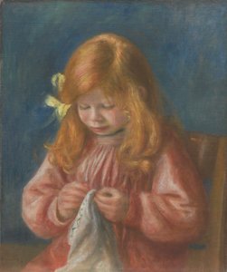 Jean Renoir cousant - Pierre Auguste Renoir