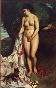 La baigneuse au griffon - Pierre Auguste Renoir