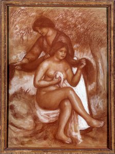 La coiffure ou la toilette de la baigneuse - Pierre Auguste Renoir