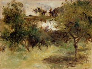 Paysage avec arbres, fin du 19e siècle