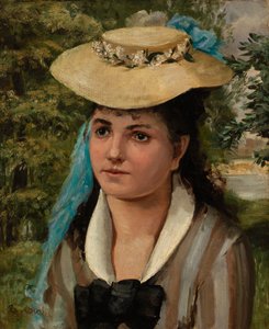 Jeune fille au chapeau de paille - Pierre Auguste Renoir