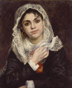 Lise en châle blanc, vers 1872 - Pierre Auguste Renoir