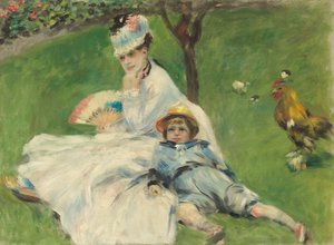Madame Monet et son fils - Pierre Auguste Renoir