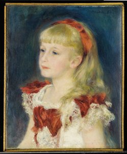 Mademoiselle Grimprel au ruban rouge - Pierre Auguste Renoir