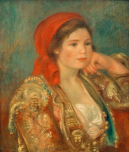 Fille avec veste espagnole - Pierre Auguste Renoir
