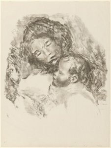 Maternité, grande plaque - Pierre Auguste Renoir