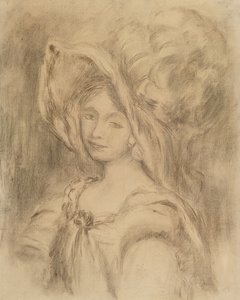 Mme Dieterle avec un chapeau, c.1896 - Pierre Auguste Renoir