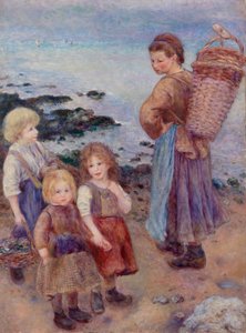 Pêcheuses de moules à Berneval, côte normande - Pierre Auguste Renoir