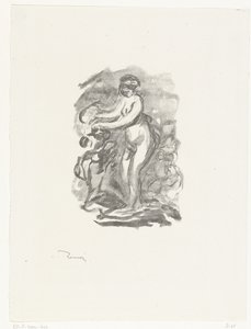 Femme nue debout à côté d