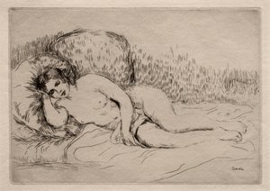 Femme nue couchée - Pierre Auguste Renoir