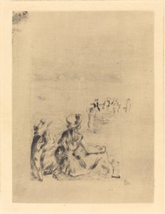 Sur la plage - À Berneval, 1892 - Pierre Auguste Renoir